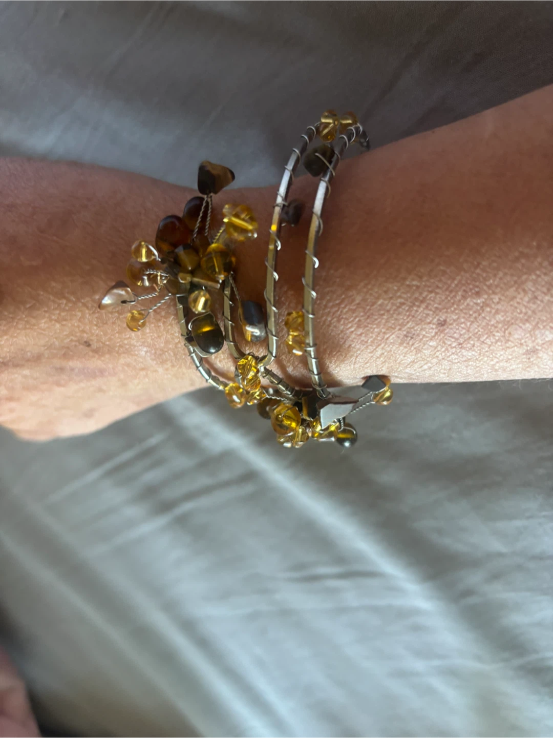 Beaded Wire Wrap Bracelet bought from jewelry maker - photo 3
