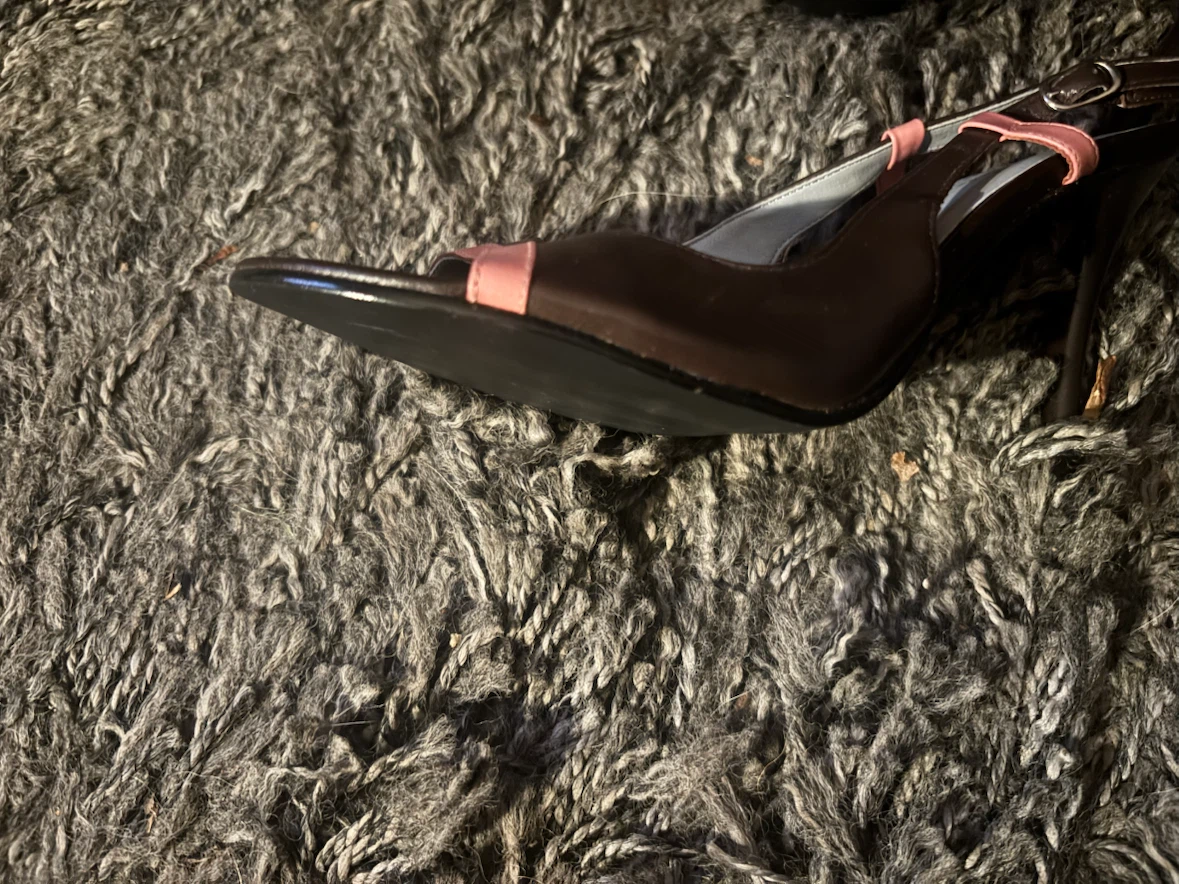 New BCBG Brown & Pink Slingback Heels, size 6.5 - photo 4