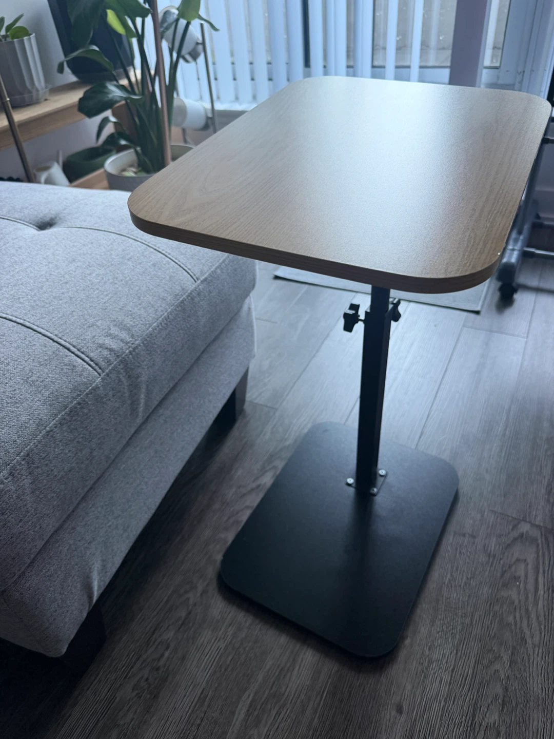 Adjustable Side Table with Wood-Look Top - photo 3