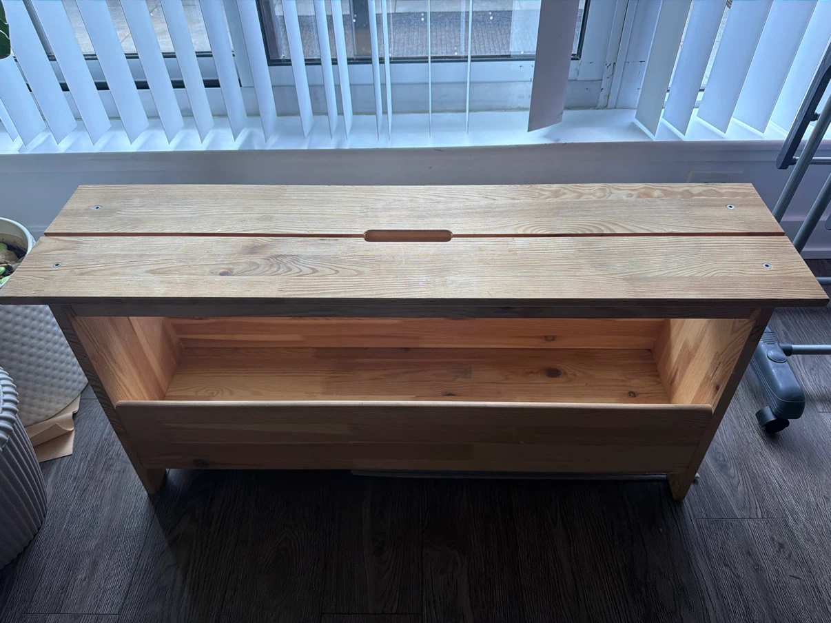 Wooden Storage Bench - photo 2