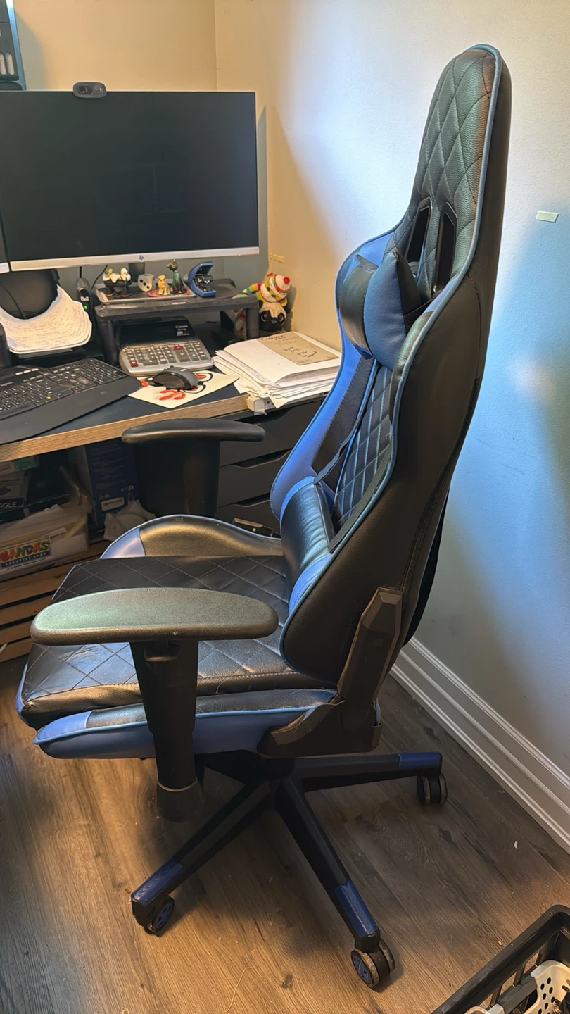 Black and Blue Gaming Chair - photo 2