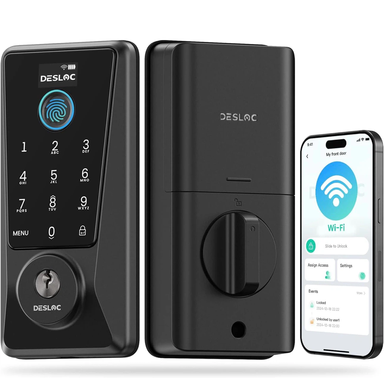 DESLOC Smart Door Lock with Fingerprint and Wi-Fi