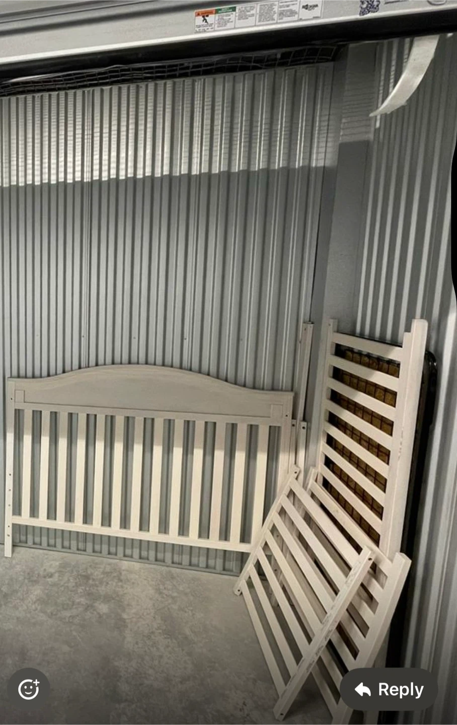 Convertible Crib + two crib mattress (one mattress brand new)
