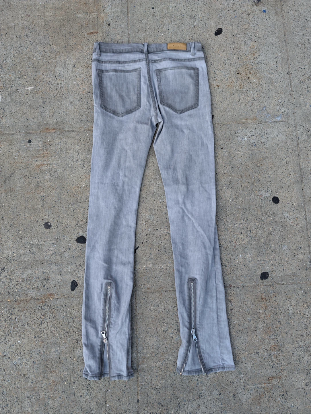 Marni Grey Zipper Detail Denim Jeans - photo 2
