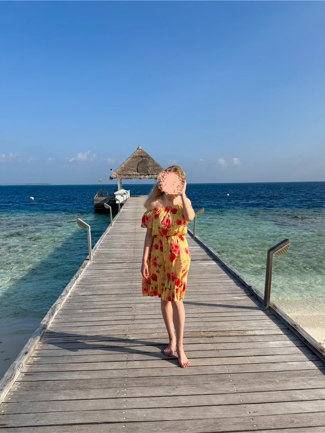 Yellow floral print off-the-shoulder dress - photo 4