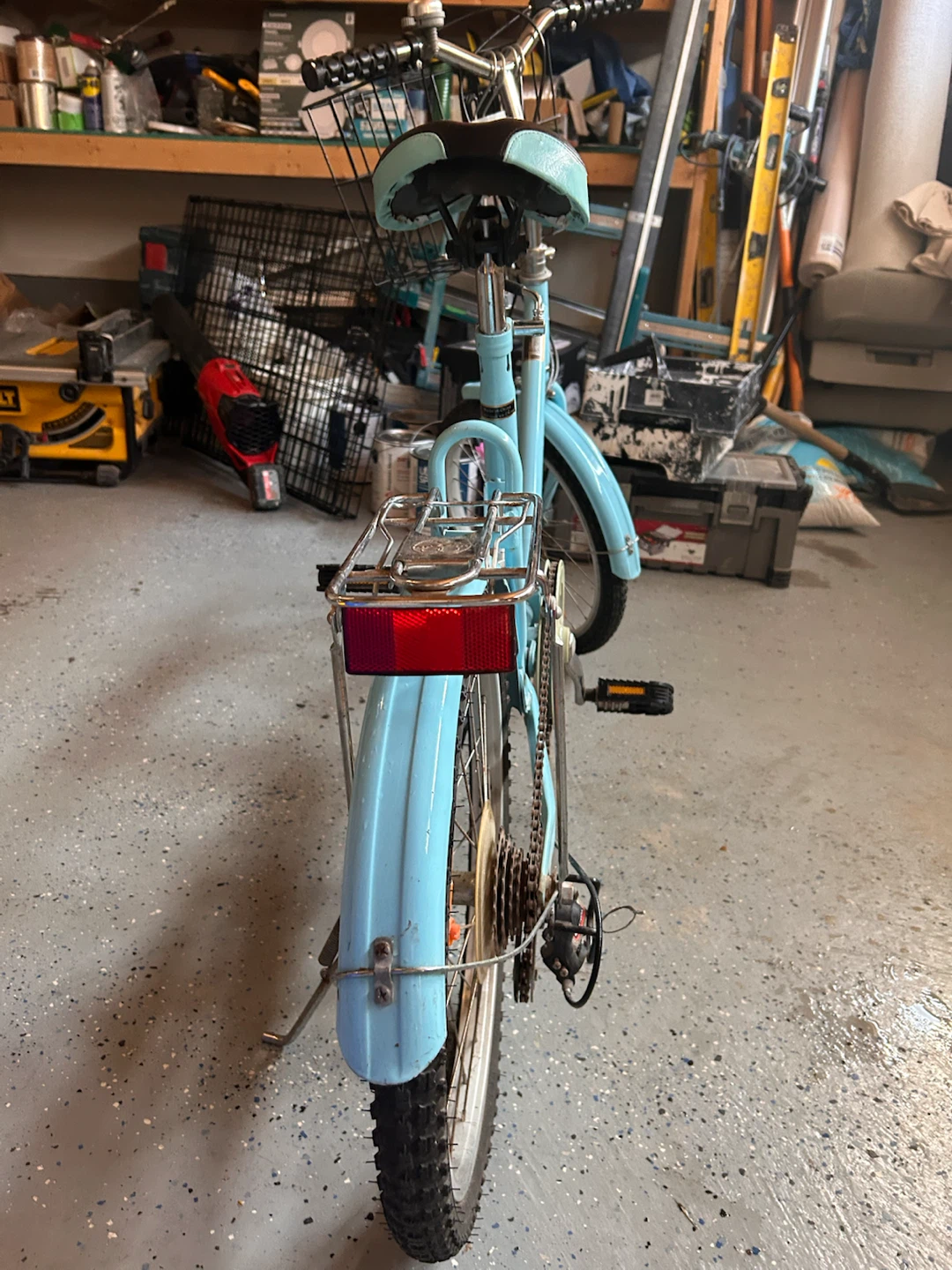 Light Blue Bicycle with Basket - photo 3