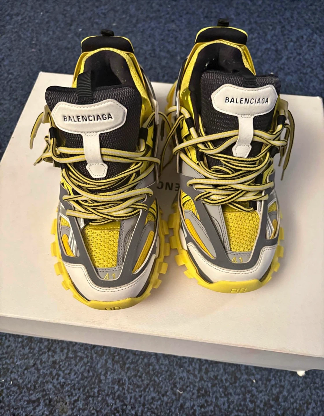 Balenciaga Track Sneakers Yellow Grey White Size 41 - photo 4