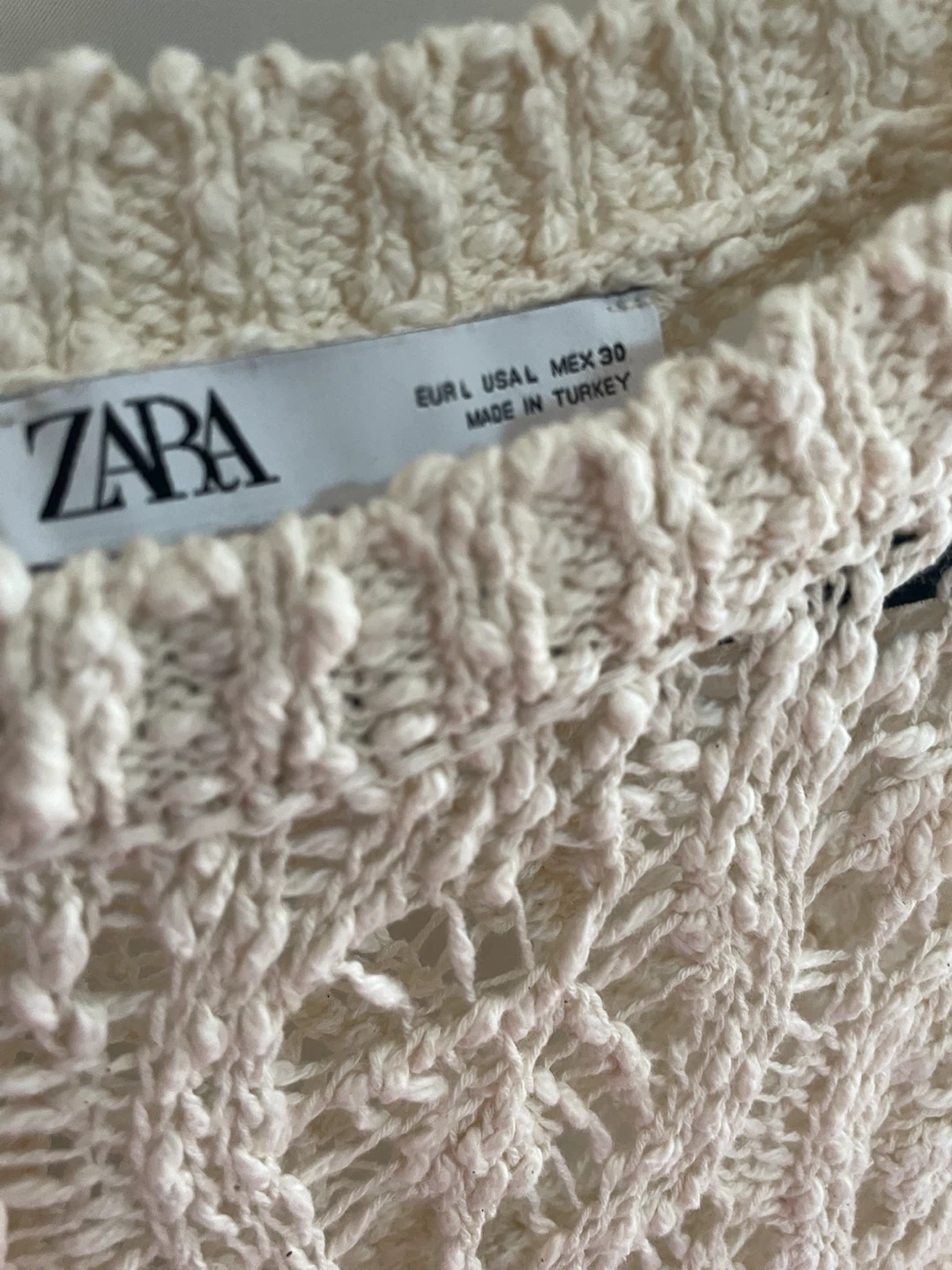 Oversized ZARA Cream Knit Sweater - photo 2