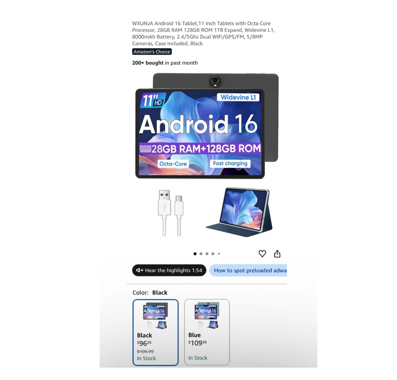 Brand new Android 16 Tablet,11 Inch Tablets
