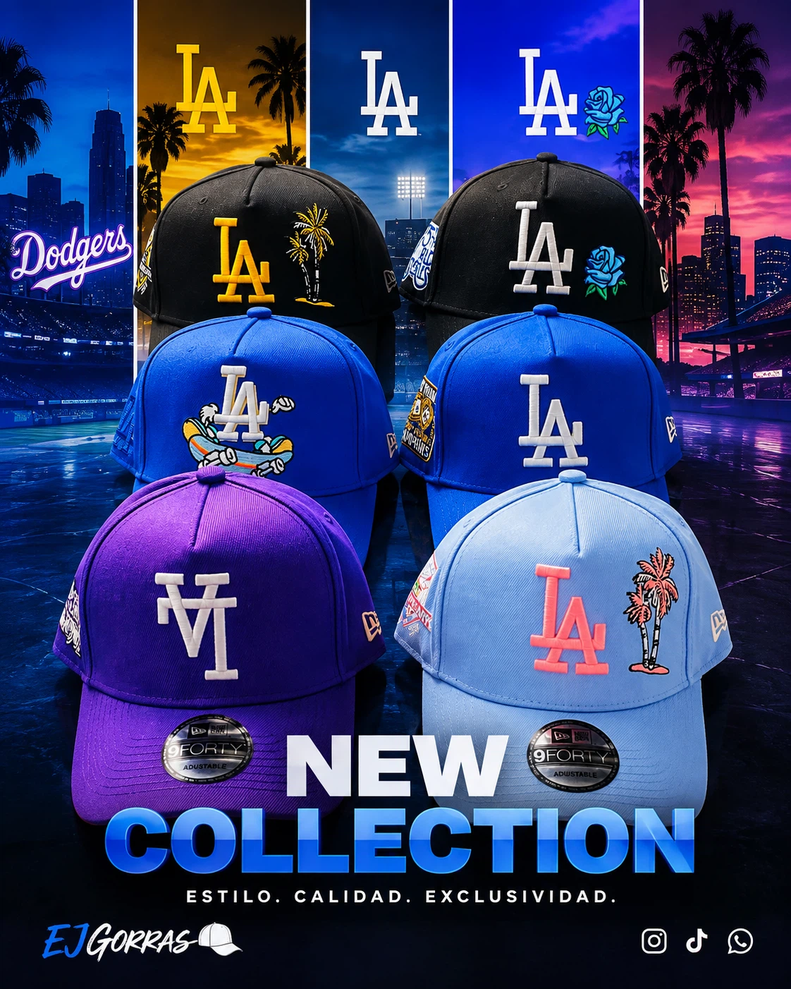 New Era LA Dodgers "LA" Adjustable 9FORTY Hats - photo 3