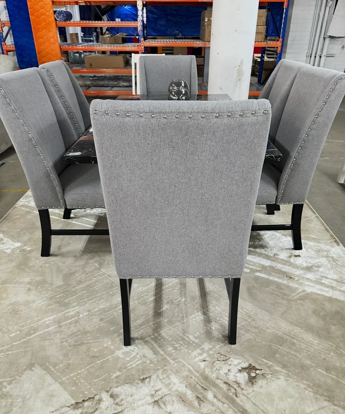 Marble table and 6 chairs - photo 5