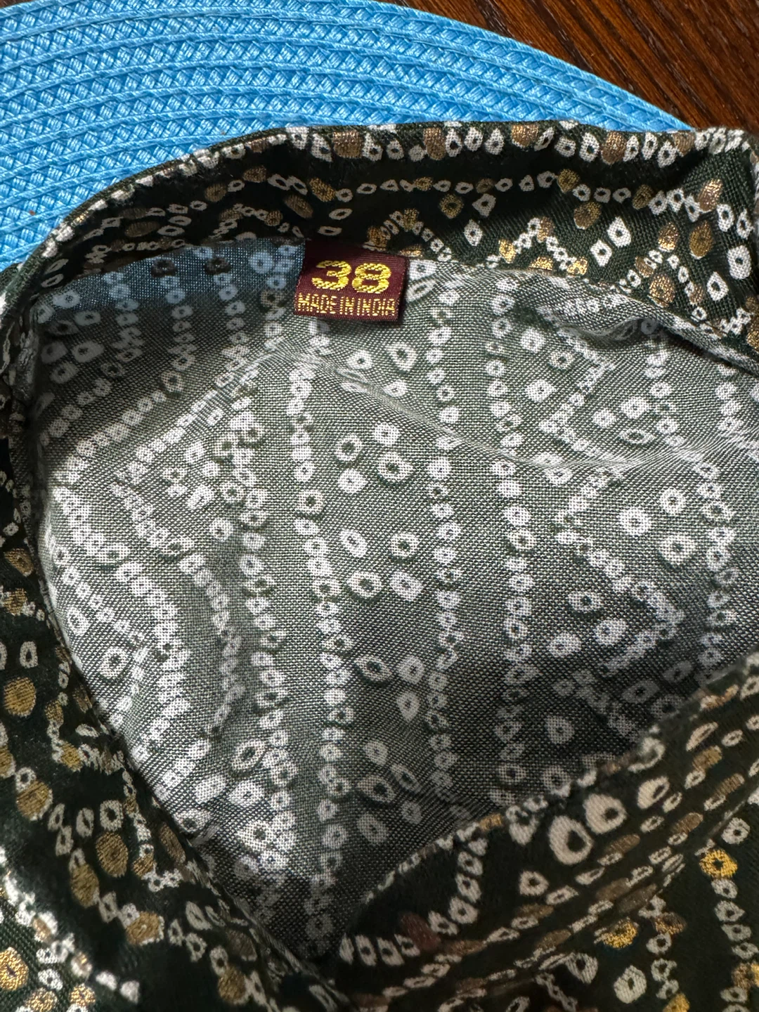 Men’s Kurta (Green Patterned) Size 38