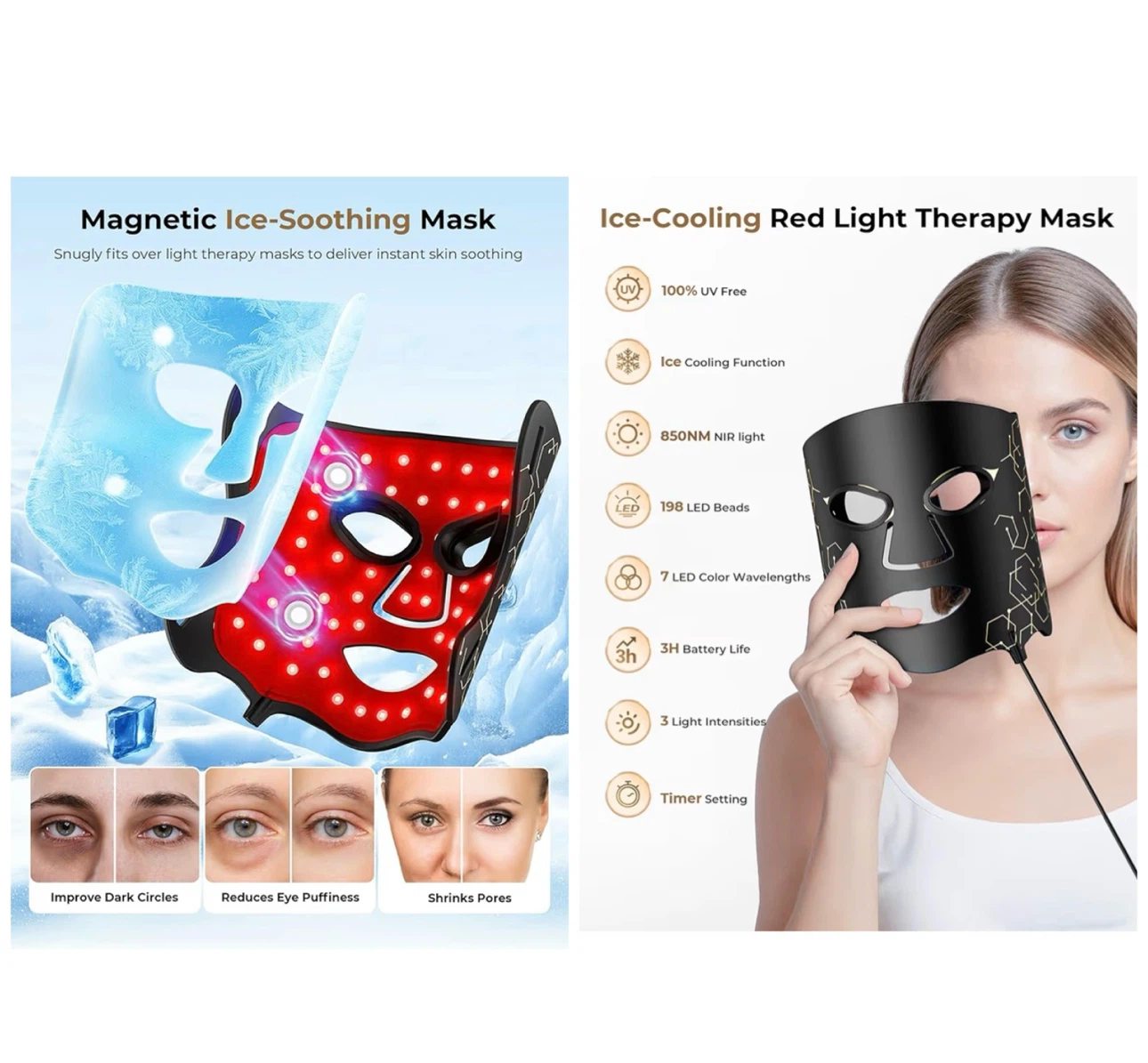 Brand new LED Light Therapy mask (E106A) for Face - photo 3