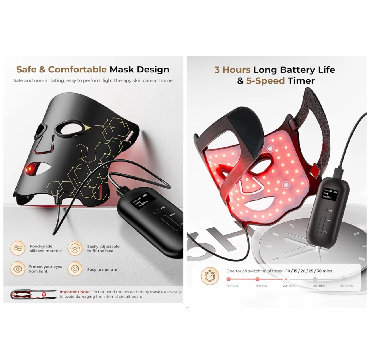Brand new LED Light Therapy mask (E106A) for Face - photo 5
