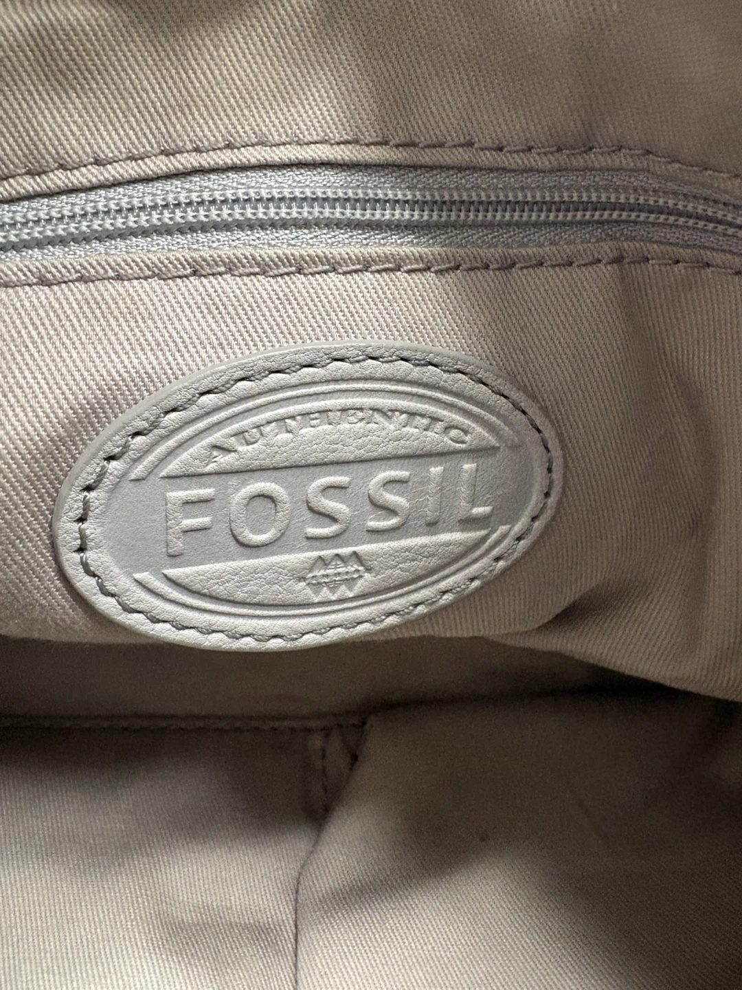 Fossil Karli Grey Pebbled Leather Satchel Bag - photo 4