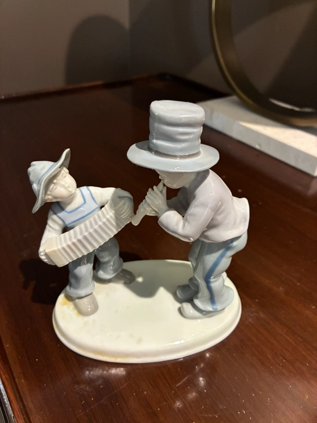 Porcelain Figurine of Two Boys Making Music