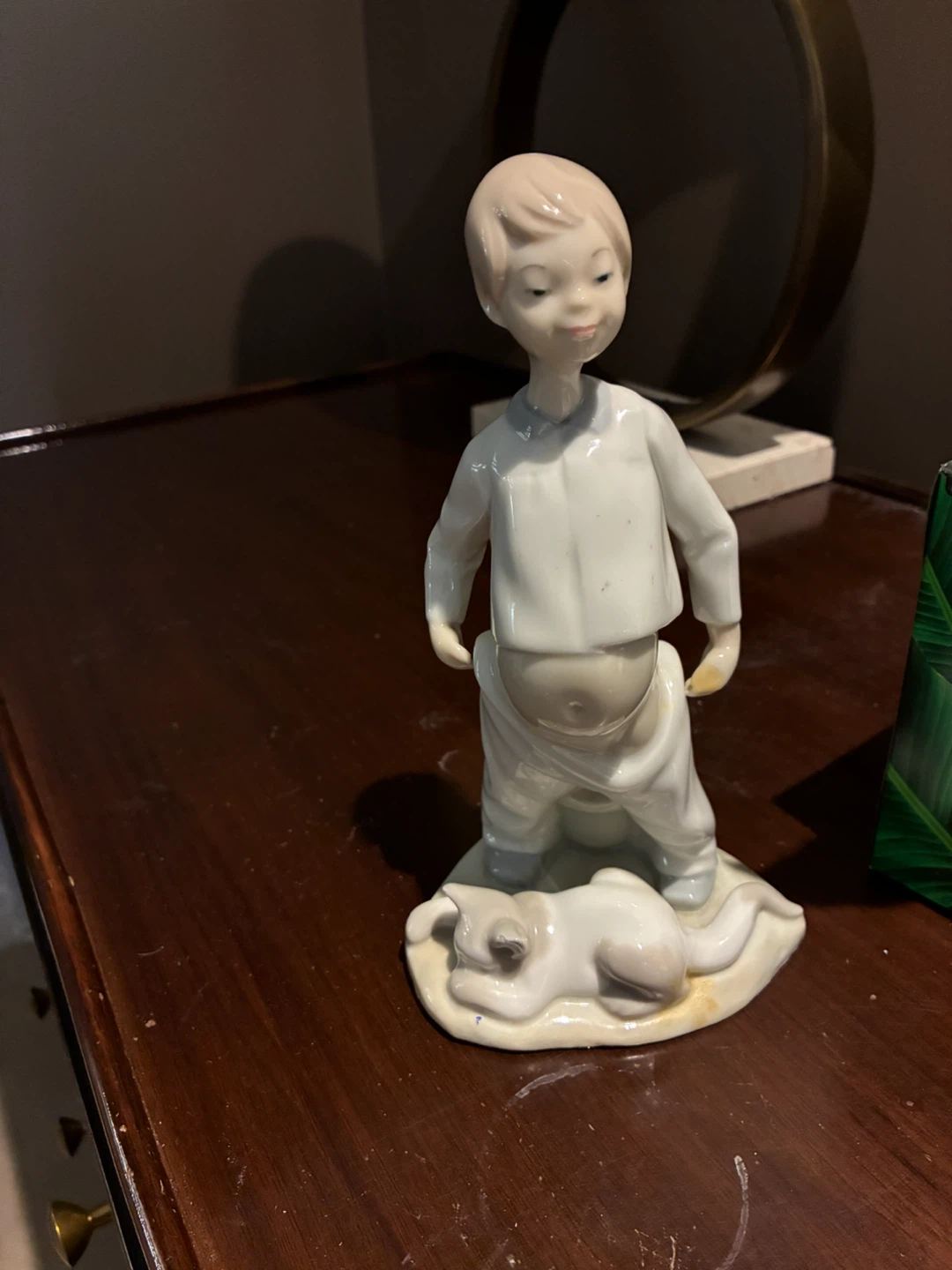 Lladro Figurine of a Boy with a Dog