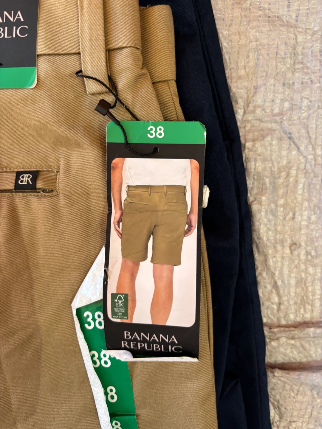 Banana Republic Men's Shorts Size 38 Khaki & Navy - photo 2