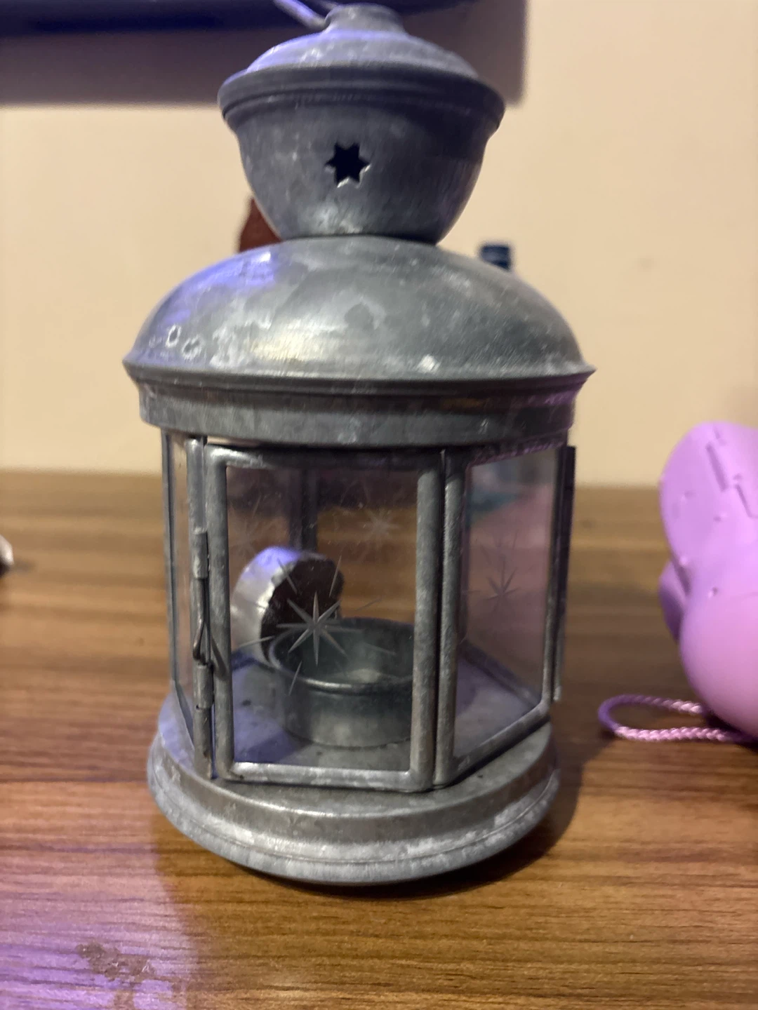 Mini Metal Lantern Tealight Holder