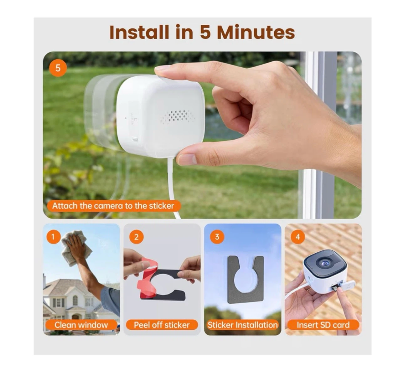 Brand new 2 Pack 3MP 2K Window Camera - photo 3