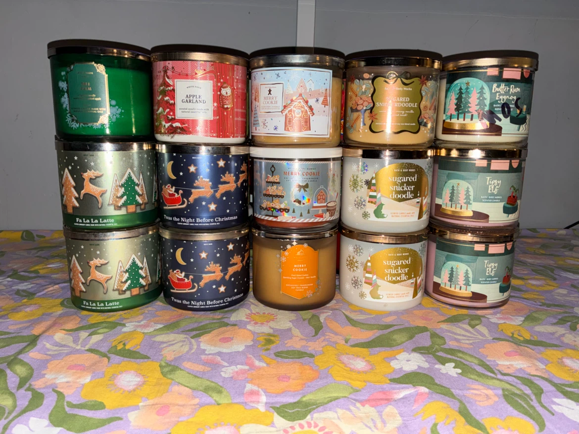 Assorted BBW 3 Wick Winter Candles $10 Each - photo 2