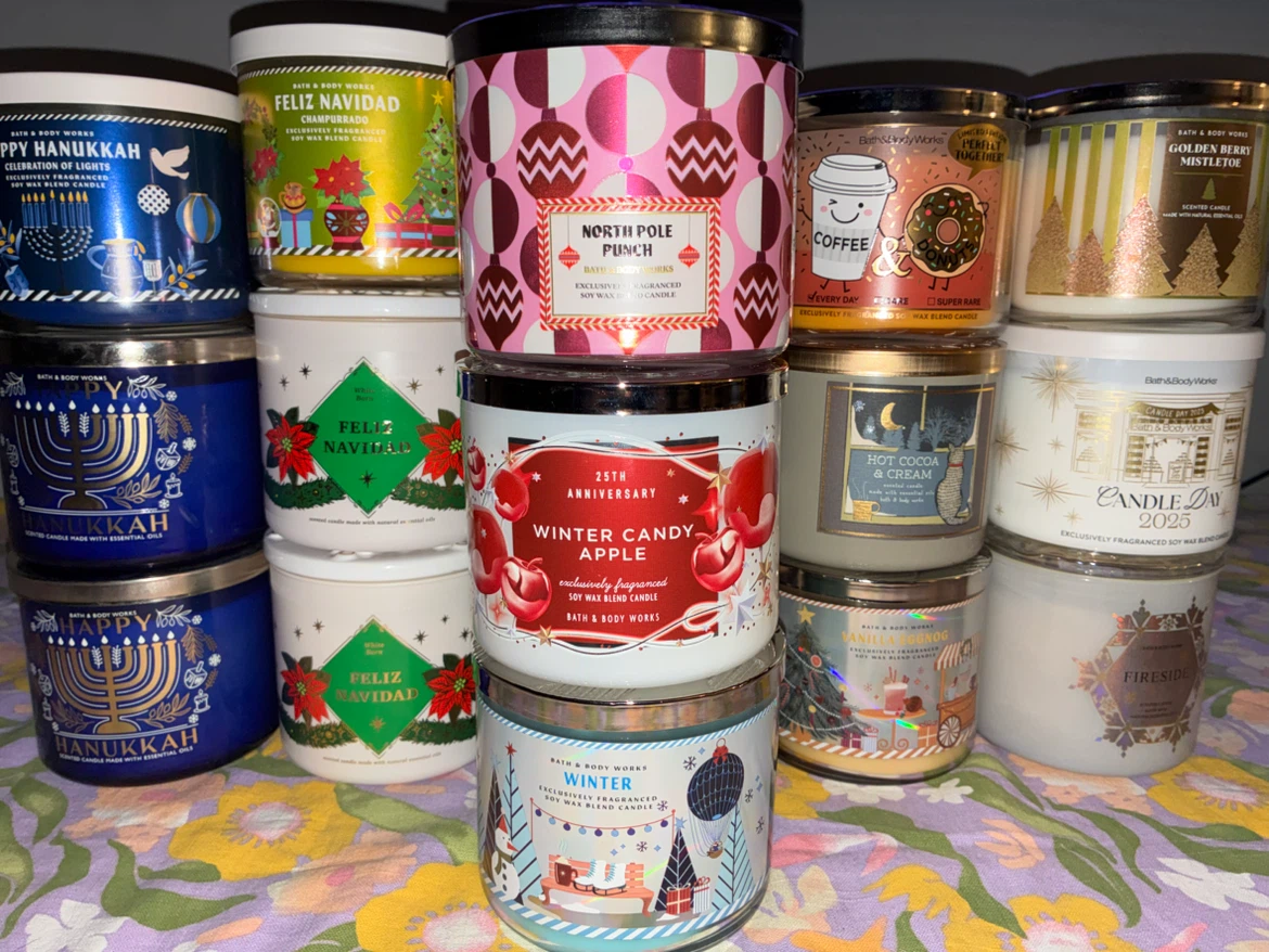Assorted BBW 3 Wick Winter Candles $10 Each - photo 4