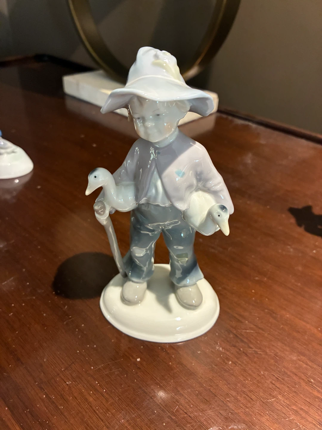 Porcelain Figurine of Boy with Ducks