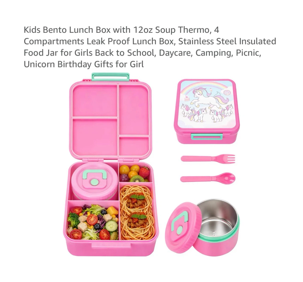 Brand new Kids Bento Lunch Box with 12oz Soup Thermo