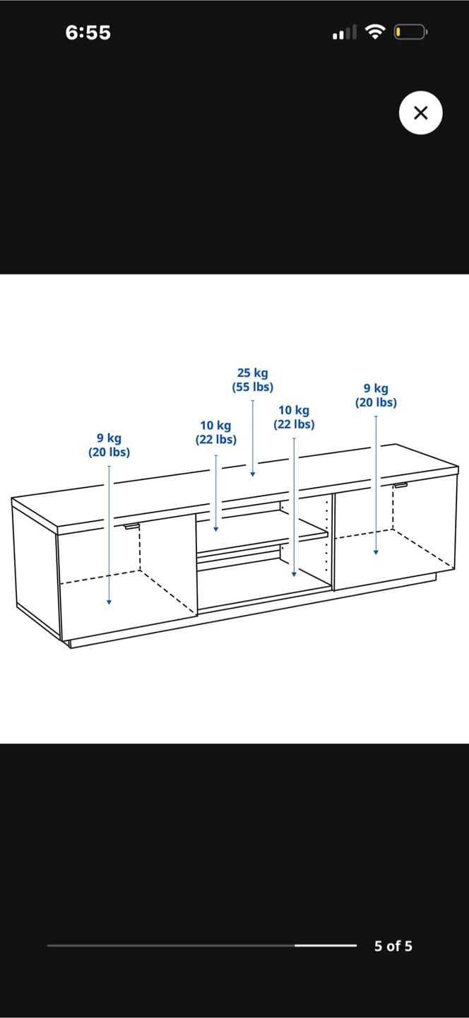 White TV Stand with Storage from IKEA (BYAS) - photo 4