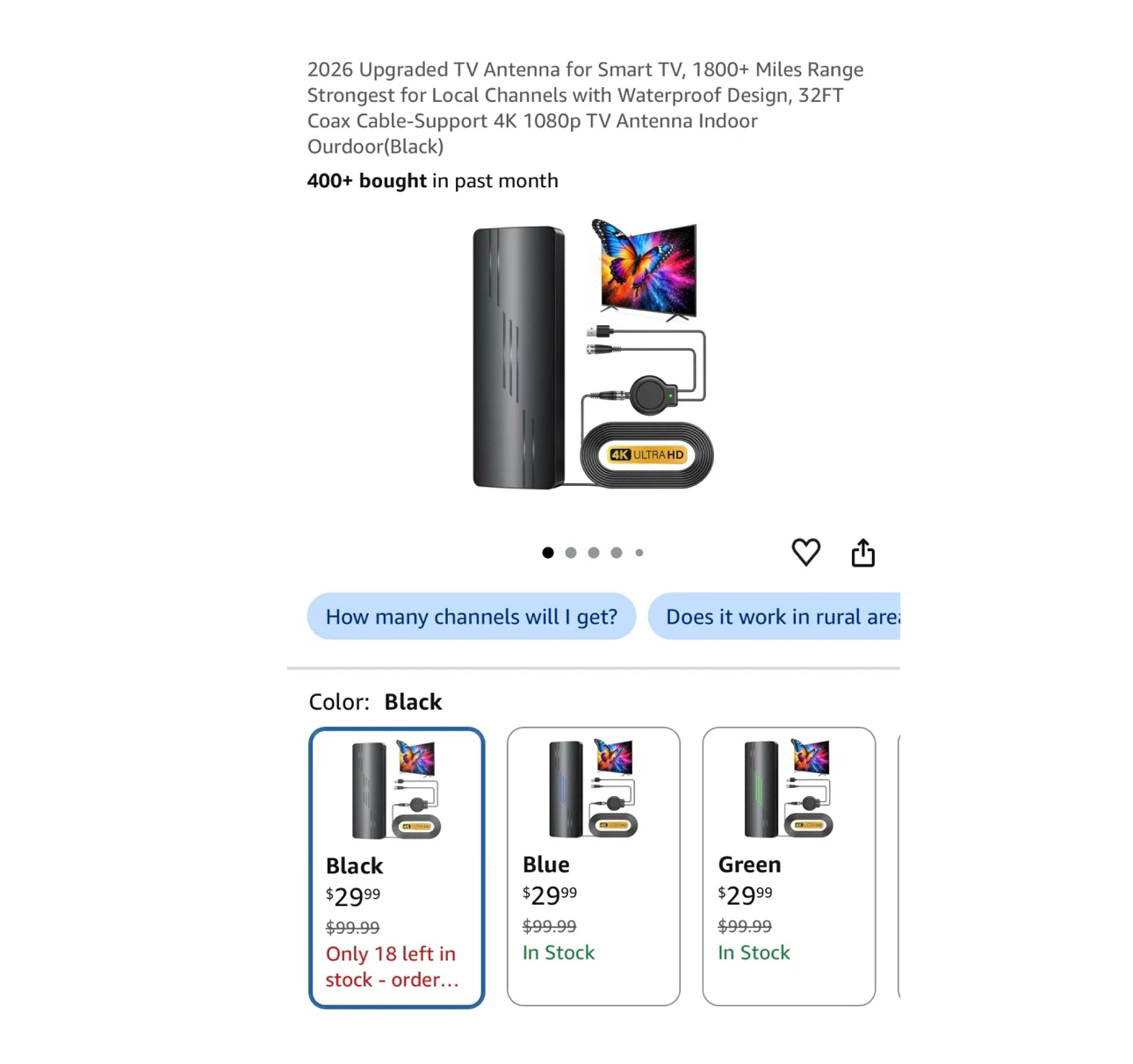 Brand new 2026 Upgraded TV Antenna for Smart TV