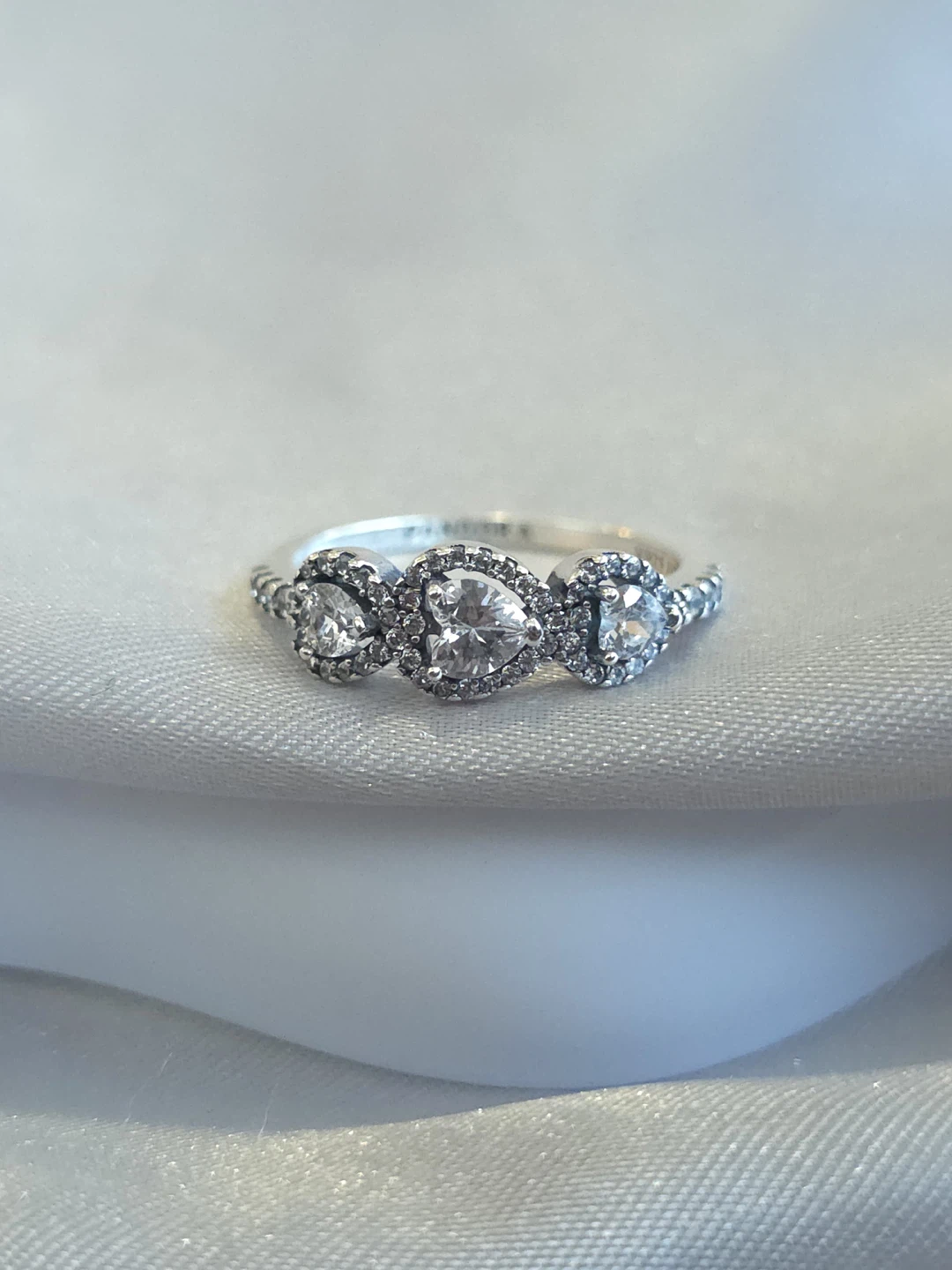 Pandora Sterling Silver Ring with Cubic Zirconia Stones
