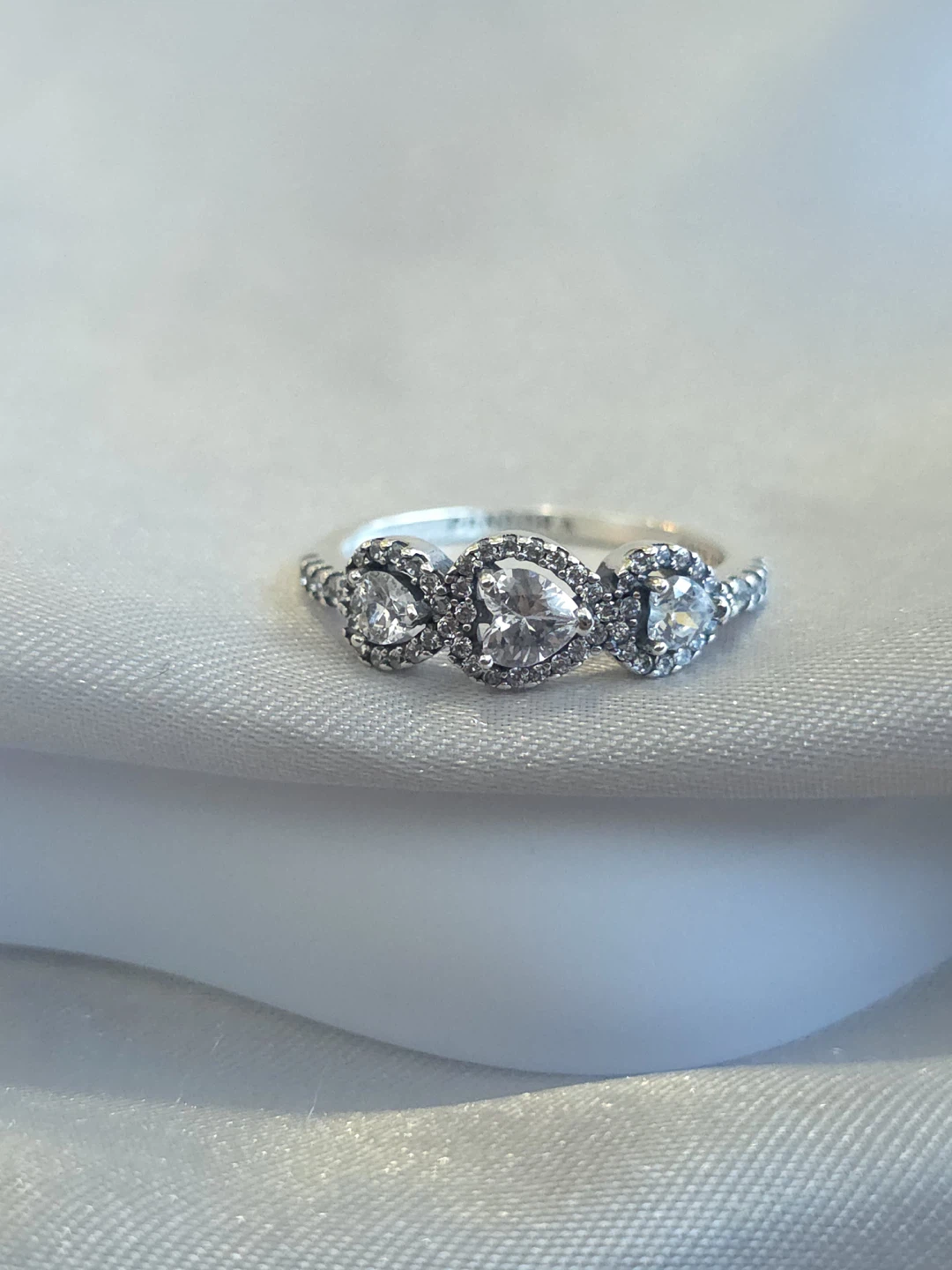 Pandora Sterling Silver Ring with Cubic Zirconia Stones - photo 2