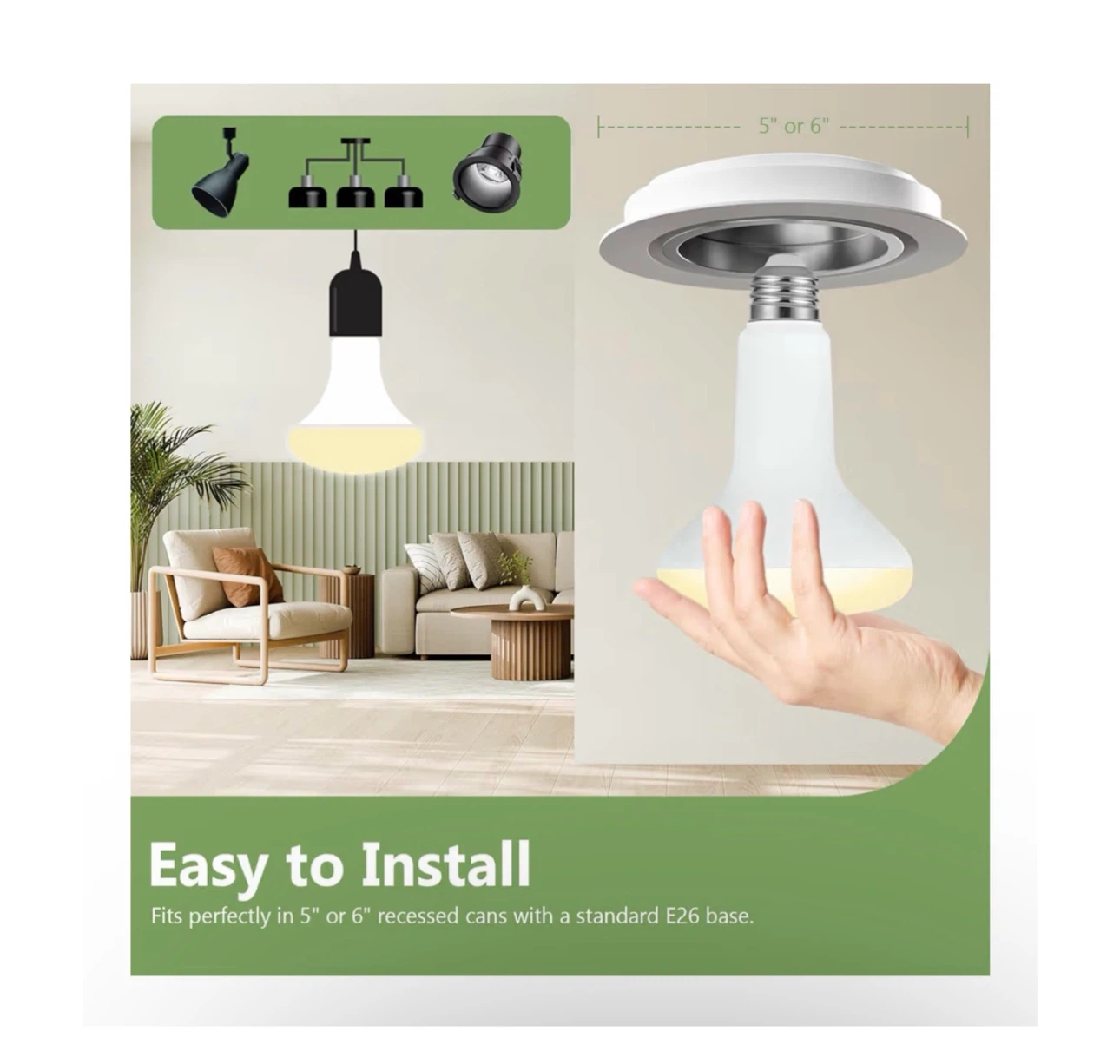 Brand new 12 Pack BR30 LED Recessed Can Light Bulbs - photo 5