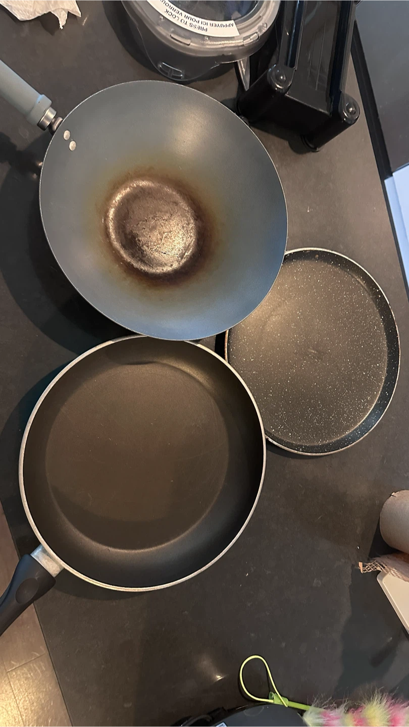 Wok, Frying Pan, and Crepe Pan