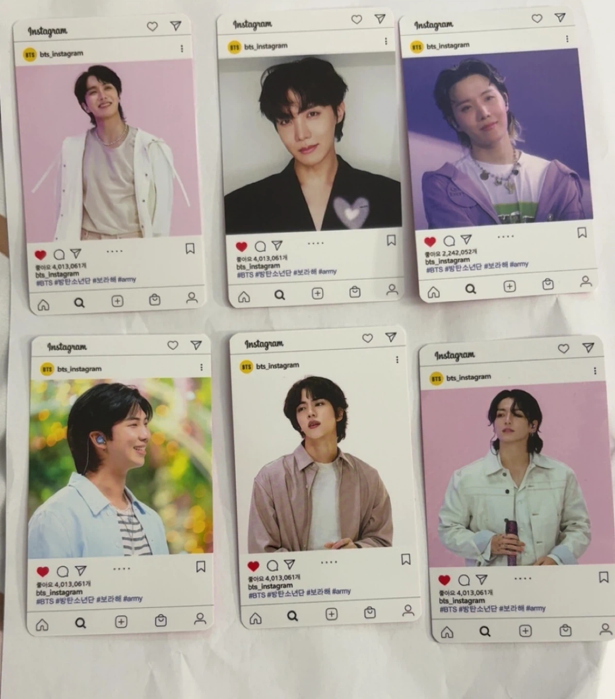 BTS Kpop Instagram Cards