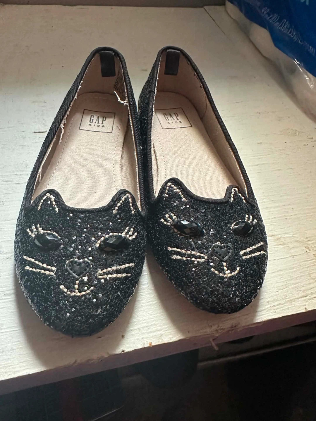 GAP Kids Black Cat Sequin Flats