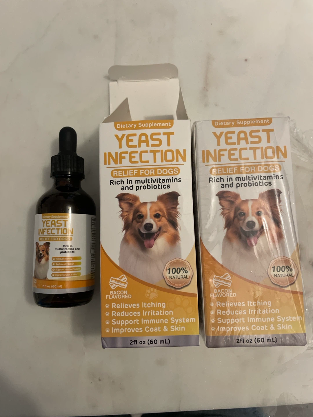 Yeast Infection Relief for Dogs Supplement - 2 bottles