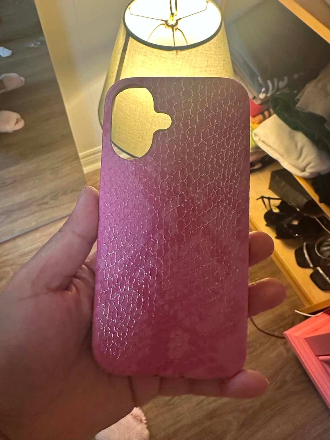 Pink Snake Print Phone Case