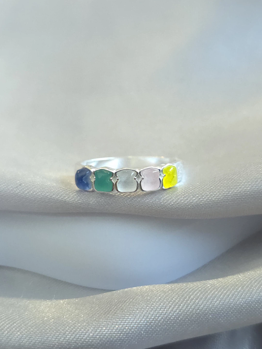 Sterling Silver Colourful Gemstone Ring - photo 2