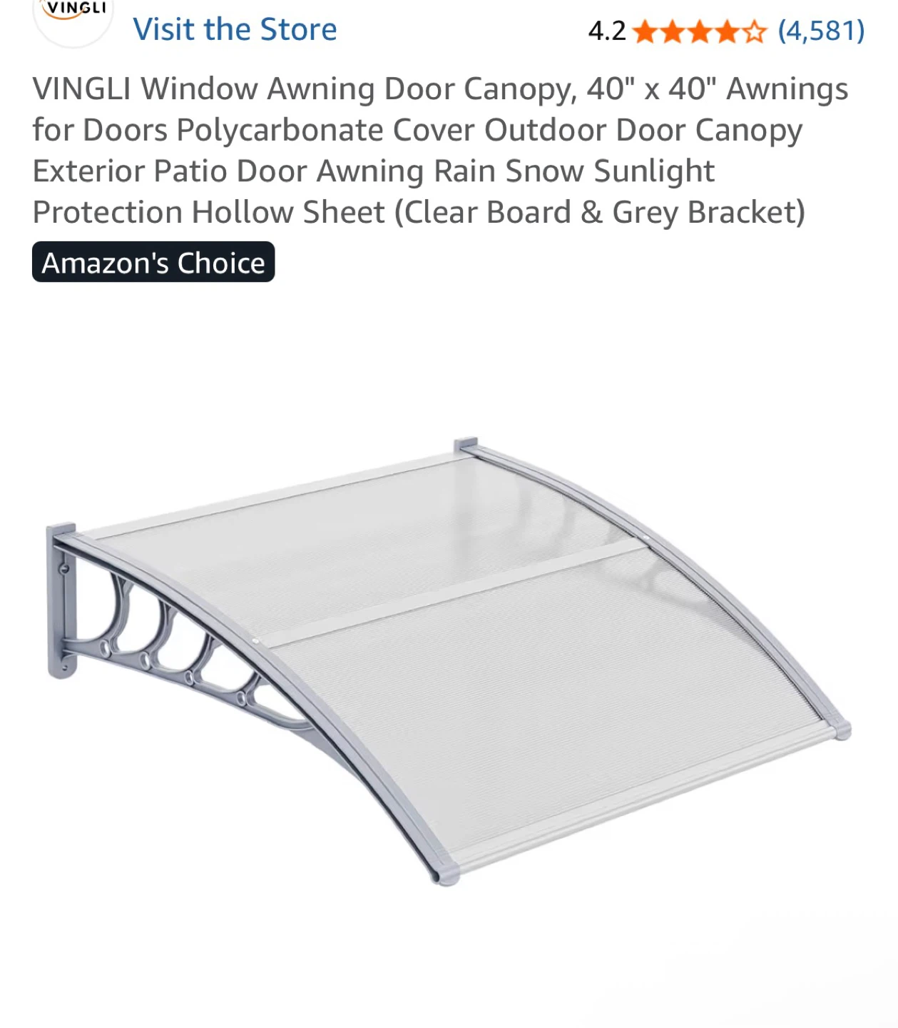 Entryway/Window Awning