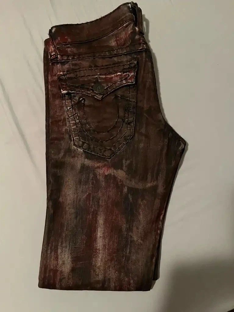True Religion Red Ricky Jeans With Flap