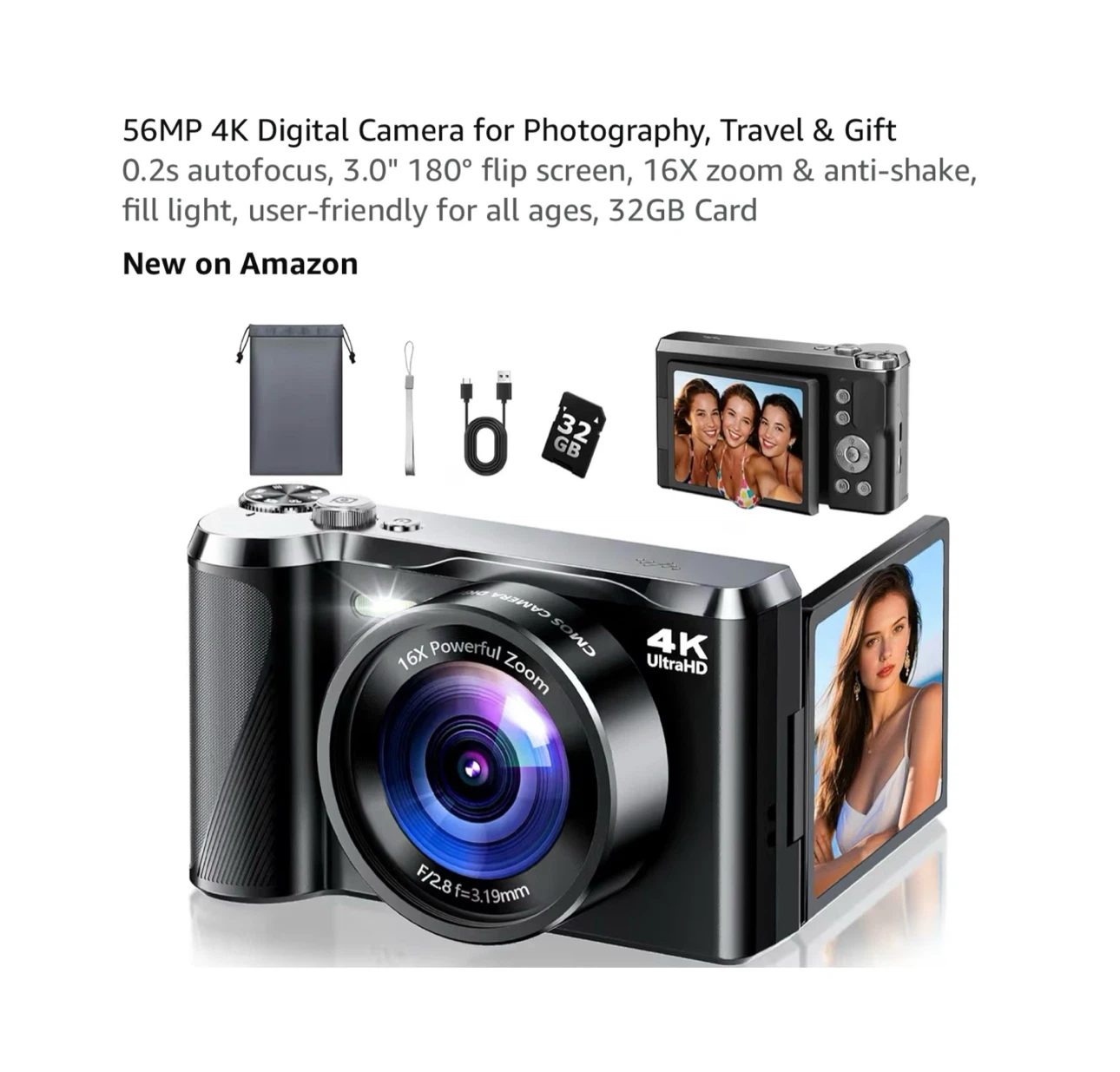Brand new 56MP 4K Digital Camera for Photography