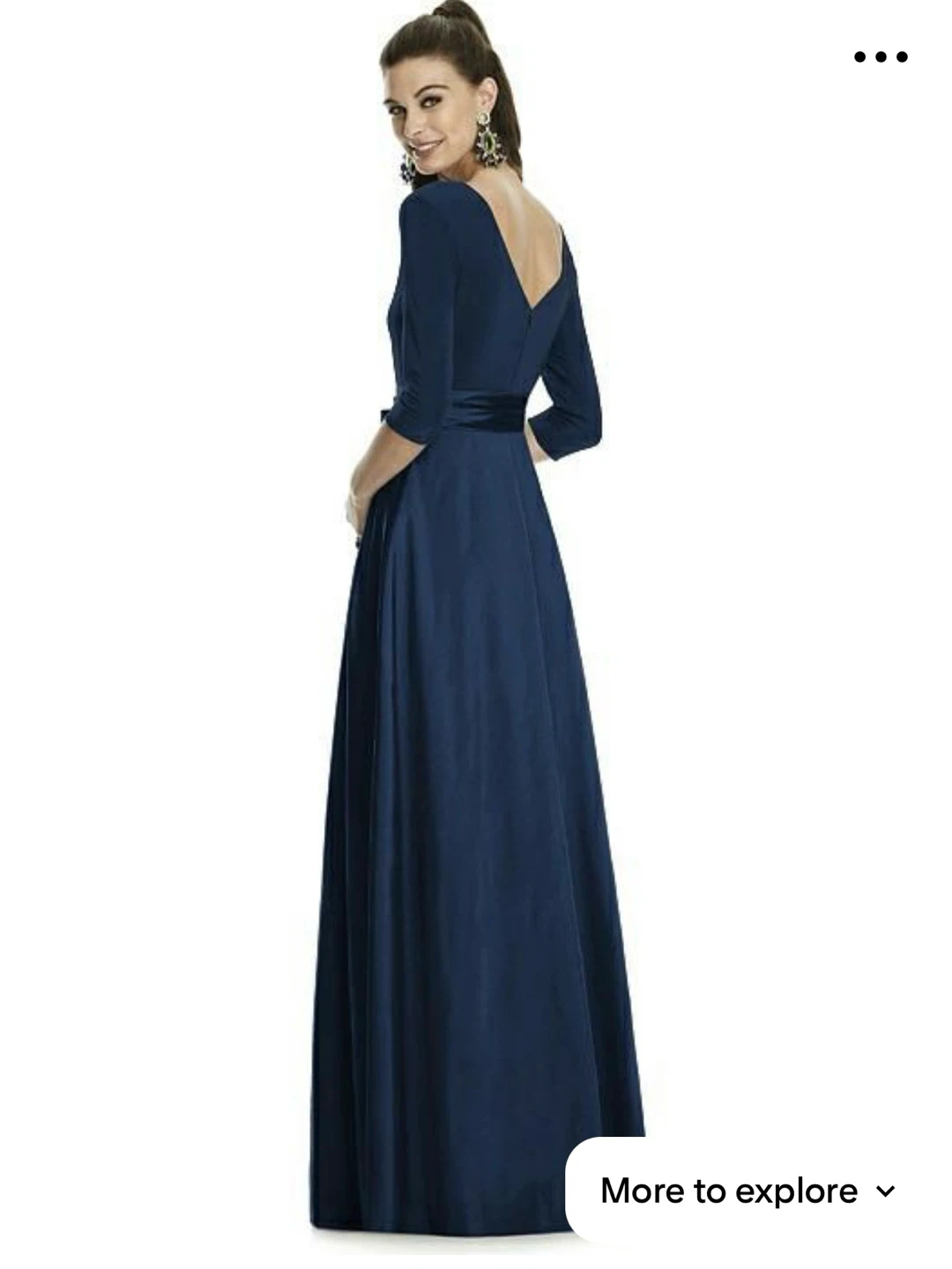 Alfred Sung Midnight Blue Maxi Dress Size 8