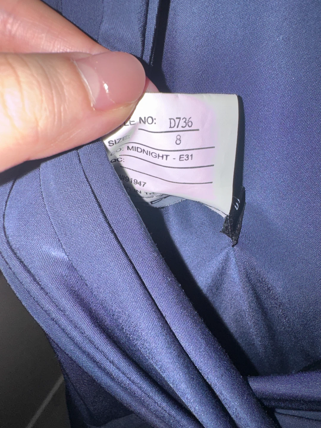 Alfred Sung Midnight Blue Maxi Dress Size 8 - photo 3