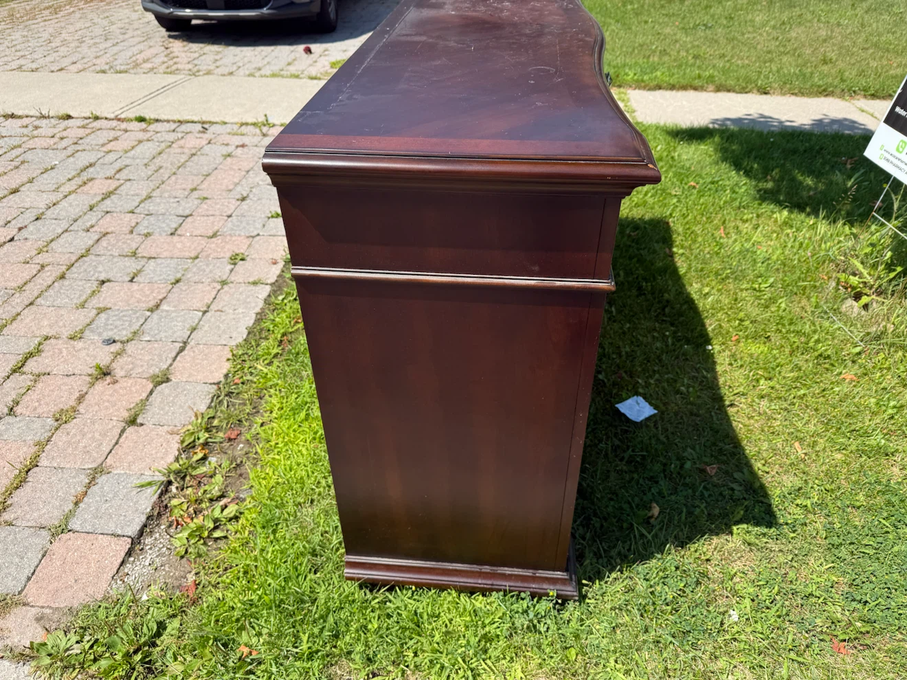 Dark Wood Dresser with Mirror - photo 3