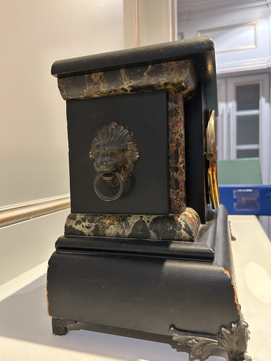Vintage Mantel Clock with Marble Accents - photo 3