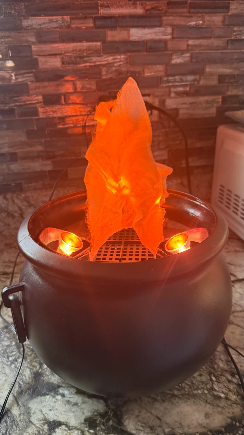 LED Flame Effect Cauldron Light