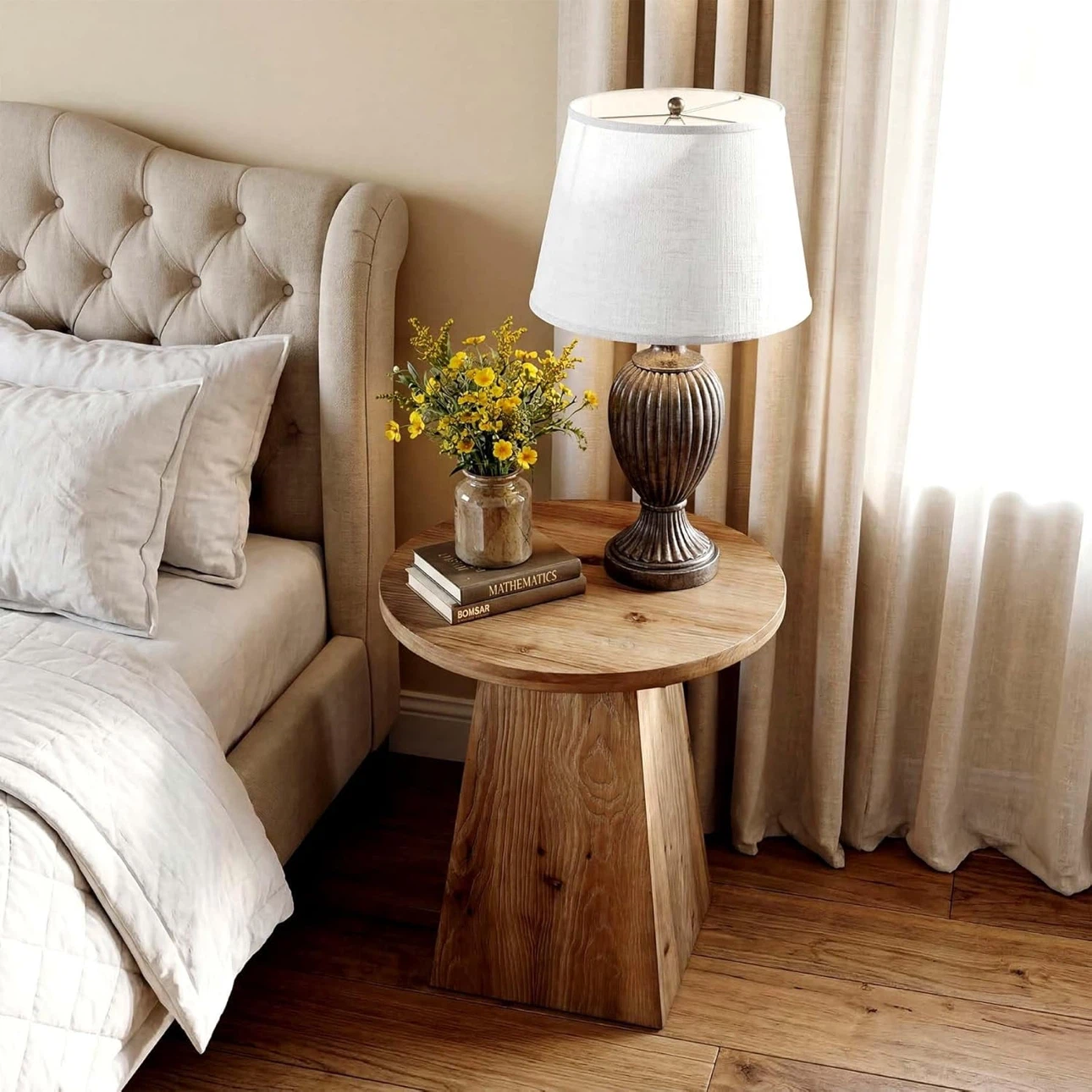 Wooden Round Accent Table - photo 2