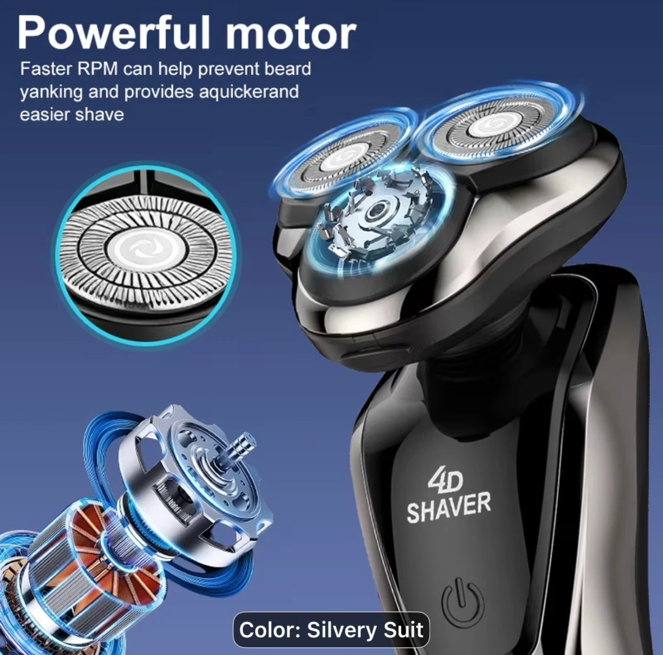 Men'S Electric Three-In-One Care Set: Razor, Nose Hair Trimmer - photo 4