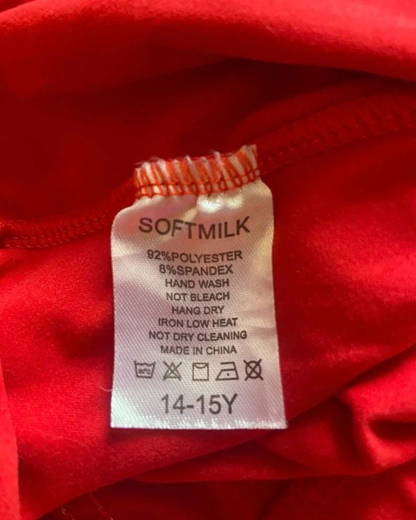 Softmilk Red & Wht Canada Day Track Pants Size 14-16 yrs - photo 4